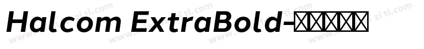 Halcom ExtraBold字体转换